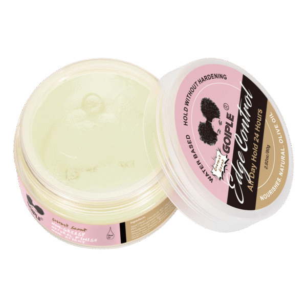 Coconut Scent Edge Control, Strong Hold, Non-Greasy Wax No Flaking, White Residue, Just Smooth, Shiny, and Sleek Edges