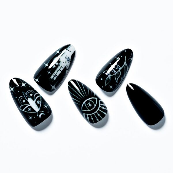 Women Fashion Mani Press On Nails Nude  Night Elves/Almond